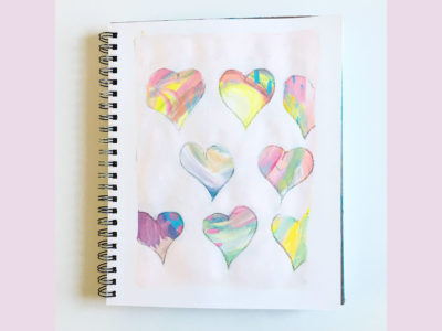 sketchbook hearts