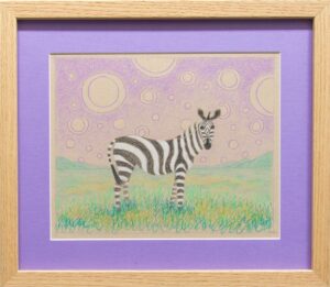 Zebra with Purple Sky