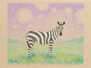 Zebra with Purple Sky
